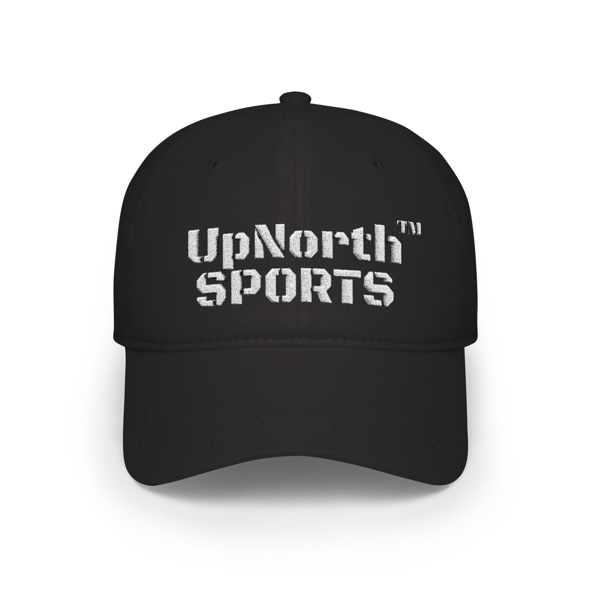 Black UpNorth Sports White Baseball Cap Printify