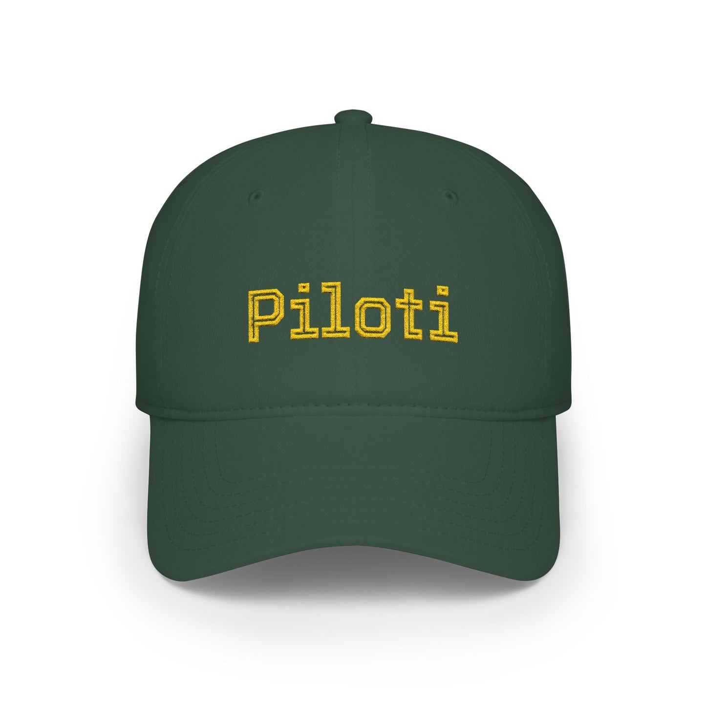 Piloti Baseball Cap Embroidered with Yellow Printify