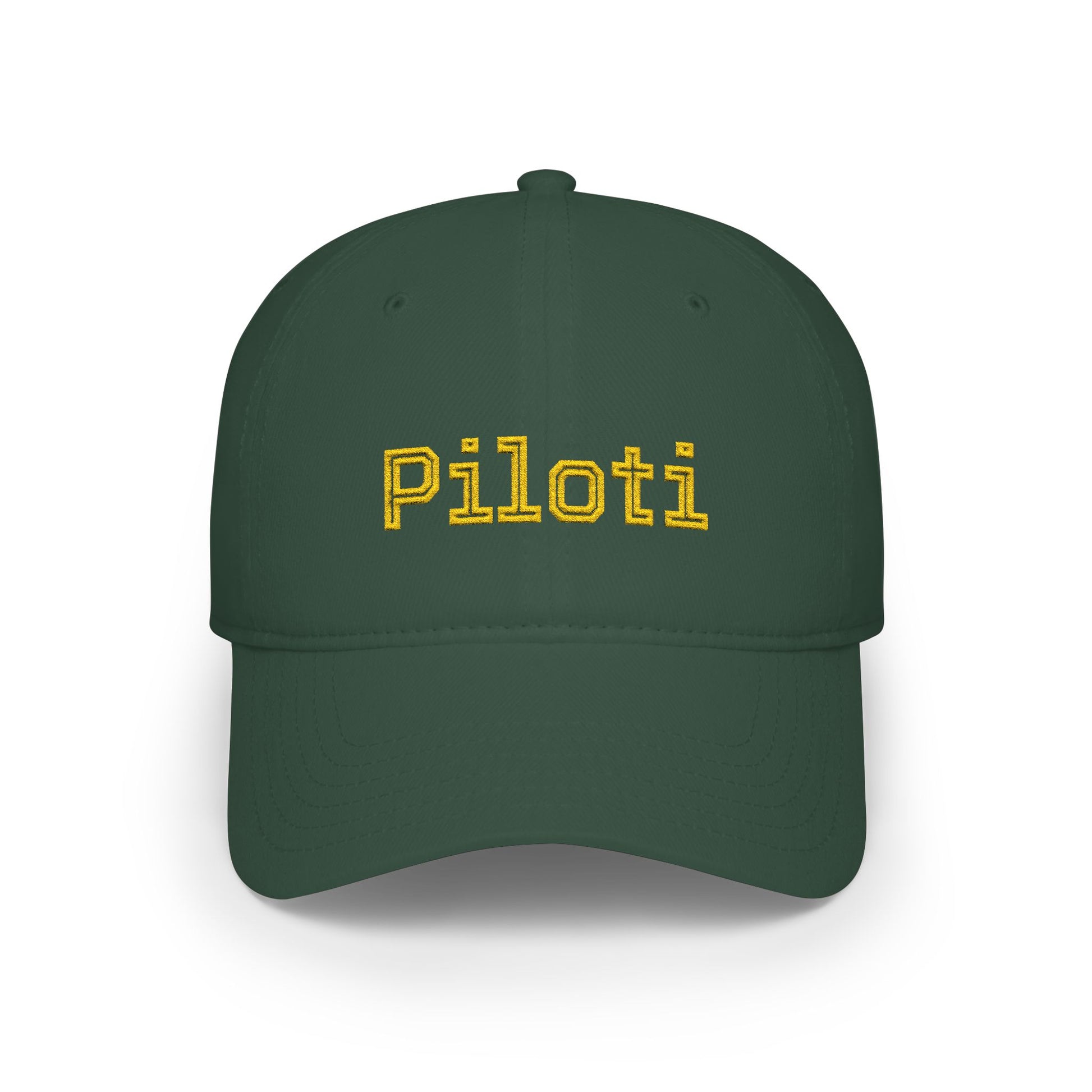 Piloti Baseball Cap Embroidered with Yellow Printify