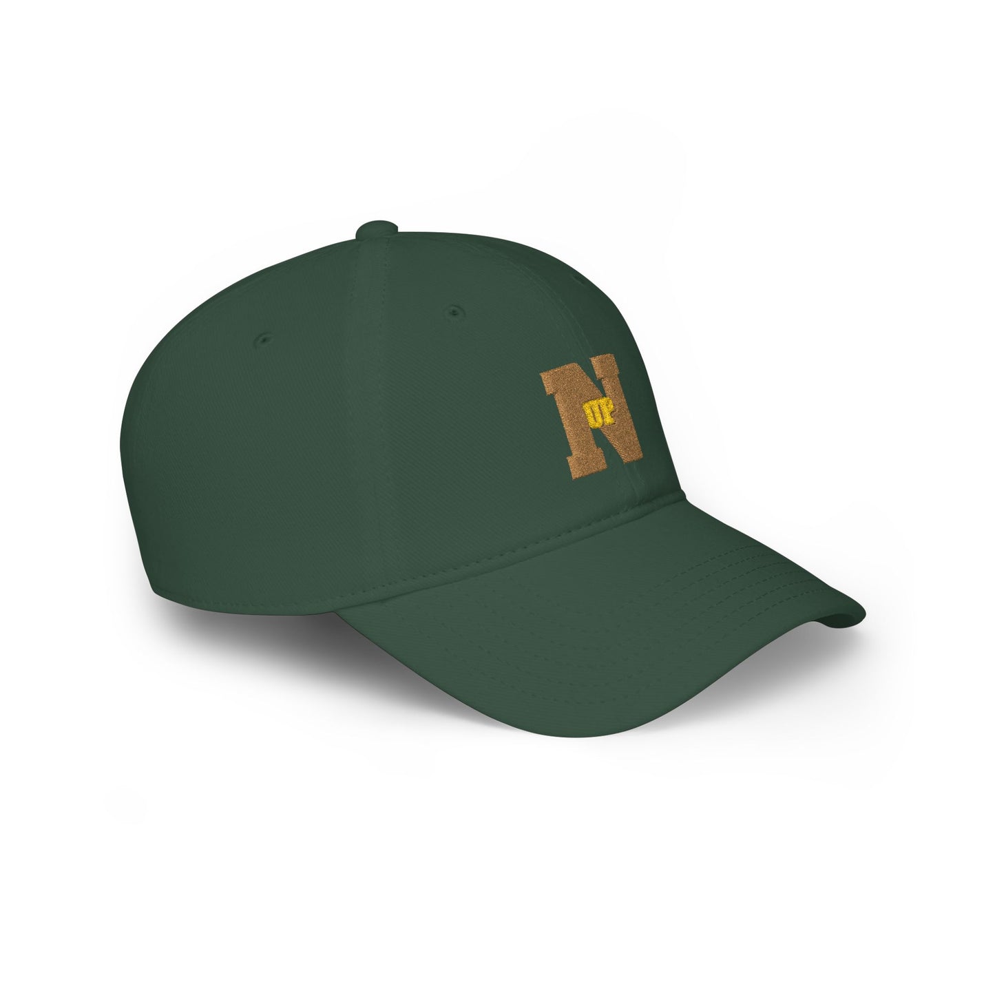 Dark Green Old Gold UpN Baseball Cap right side - UpNorth SPORTS