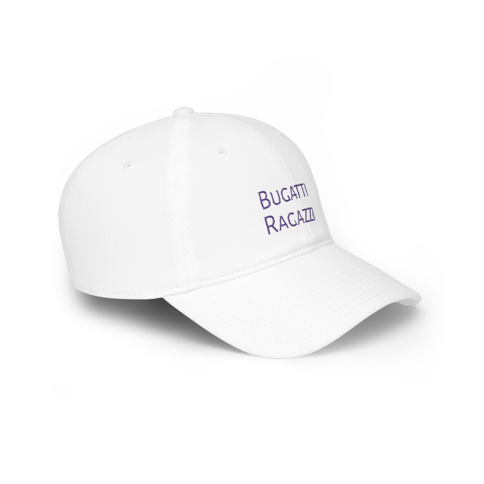White Bugatti Ragazzi Purple Baseball Cap right side - UpNorth SPORTS