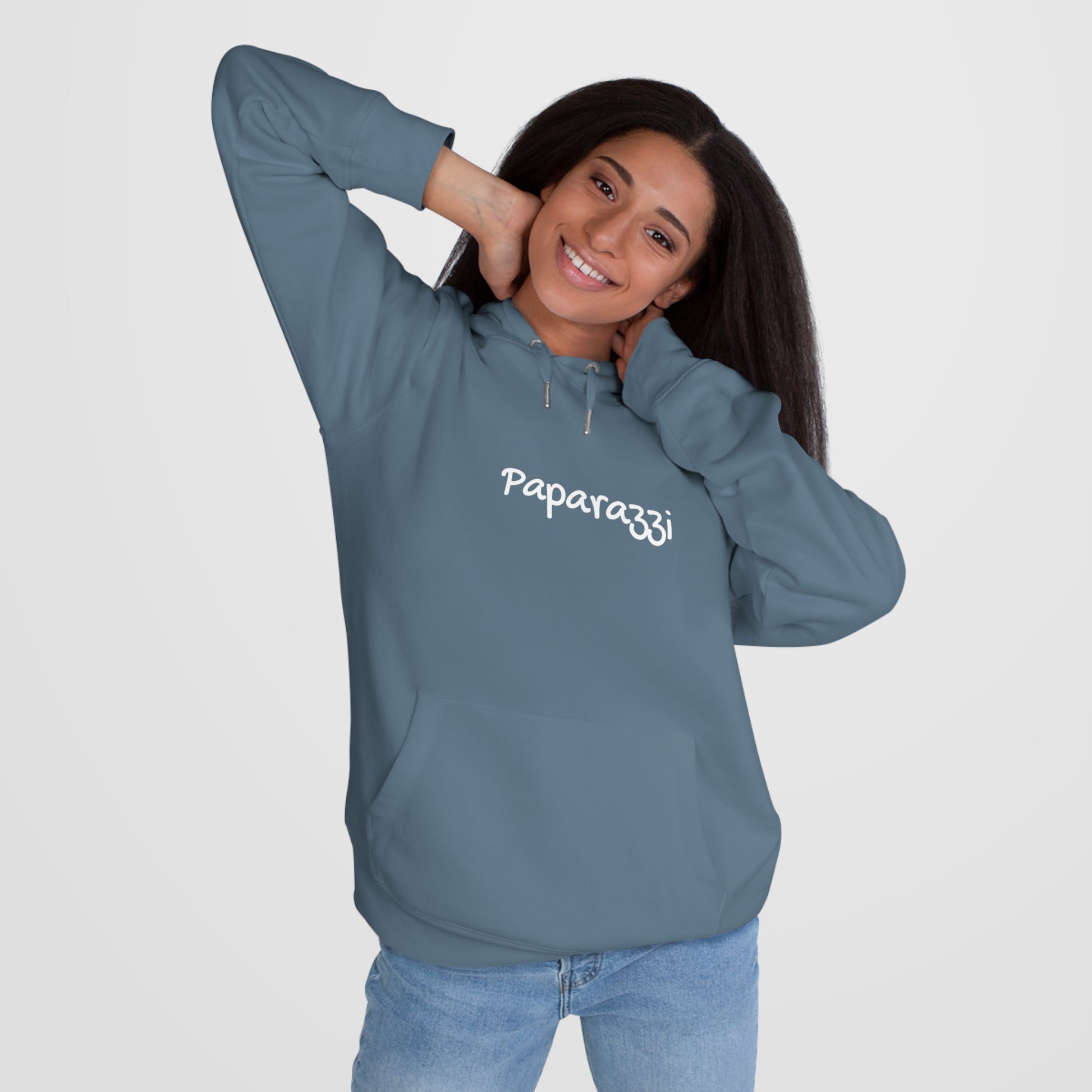 White Paparazzi Nordic blue Hoodie Printify