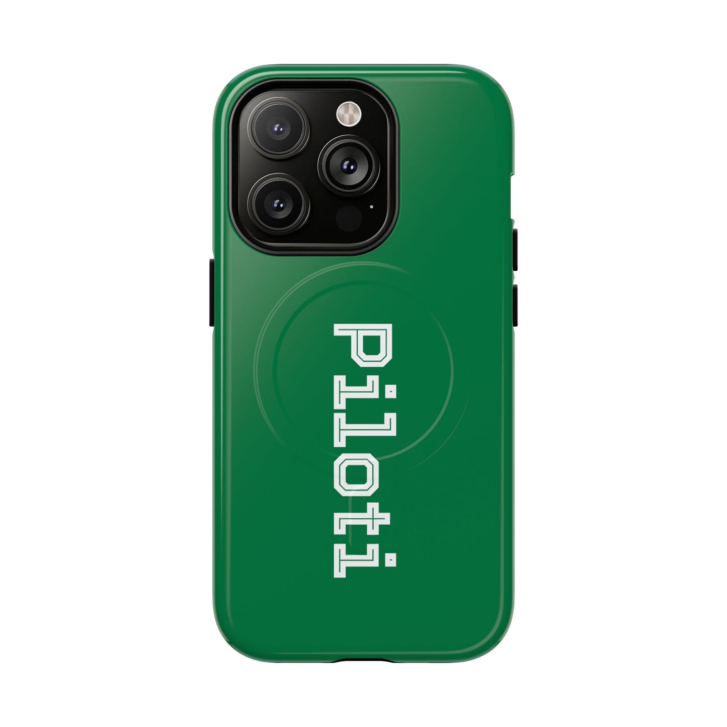 Tough Magnetic iPhone Cases Piloti in dark green Printify