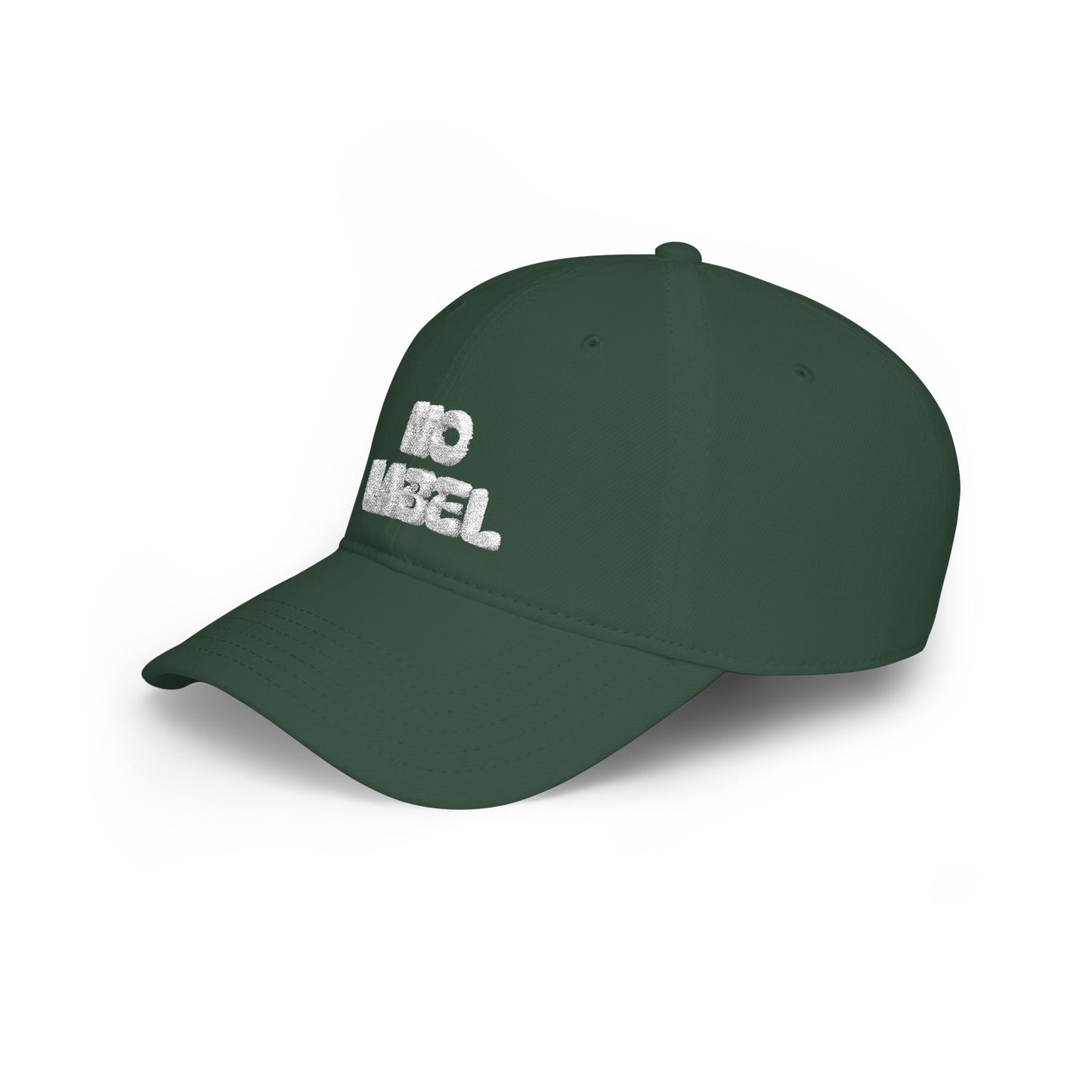No Label Baseball Cap White Embroidery Printify