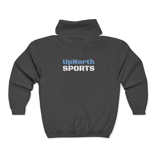 UpNorth Sports Heather Full Zip Hoodie backside - UpNorth SPORTS