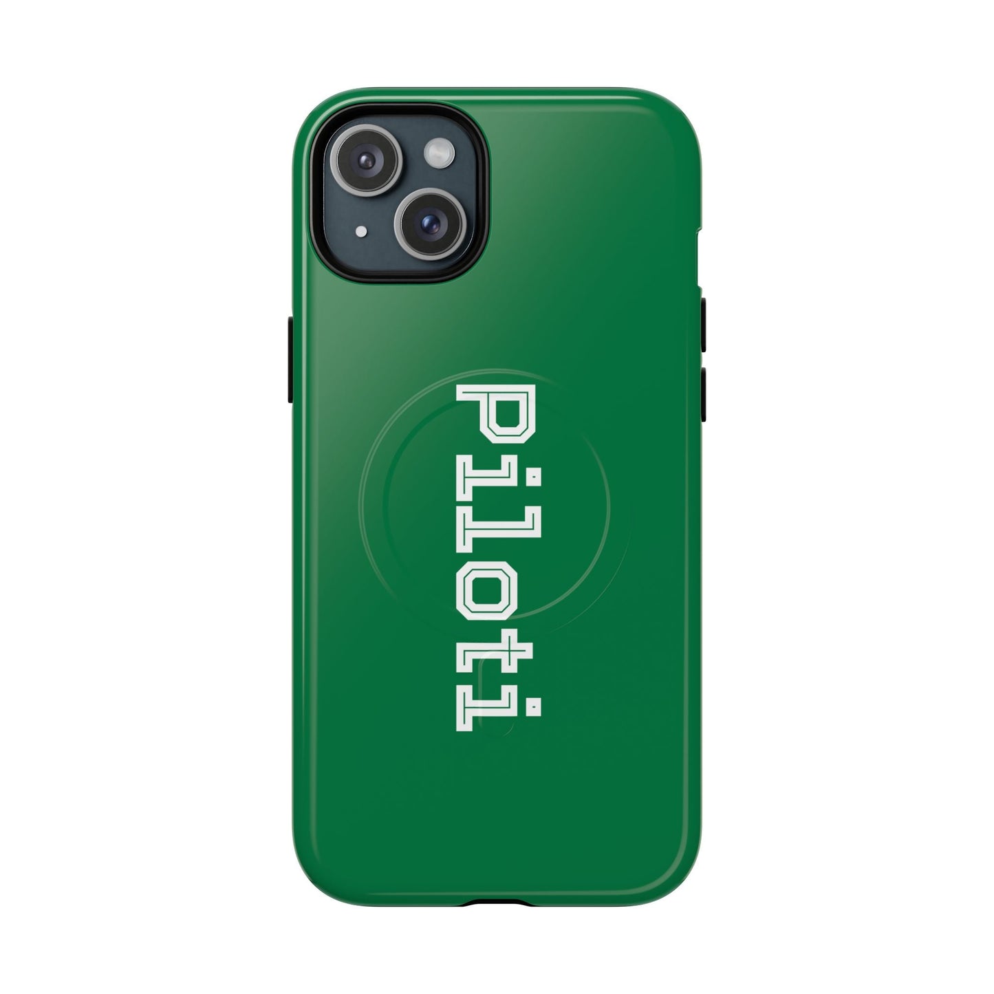 Tough Magnetic iPhone Cases Piloti in dark green Printify