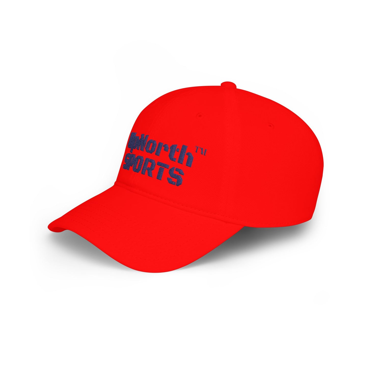 Red UpNorth Sports Navy Baseball Cap left side - UpNorth SPORTS