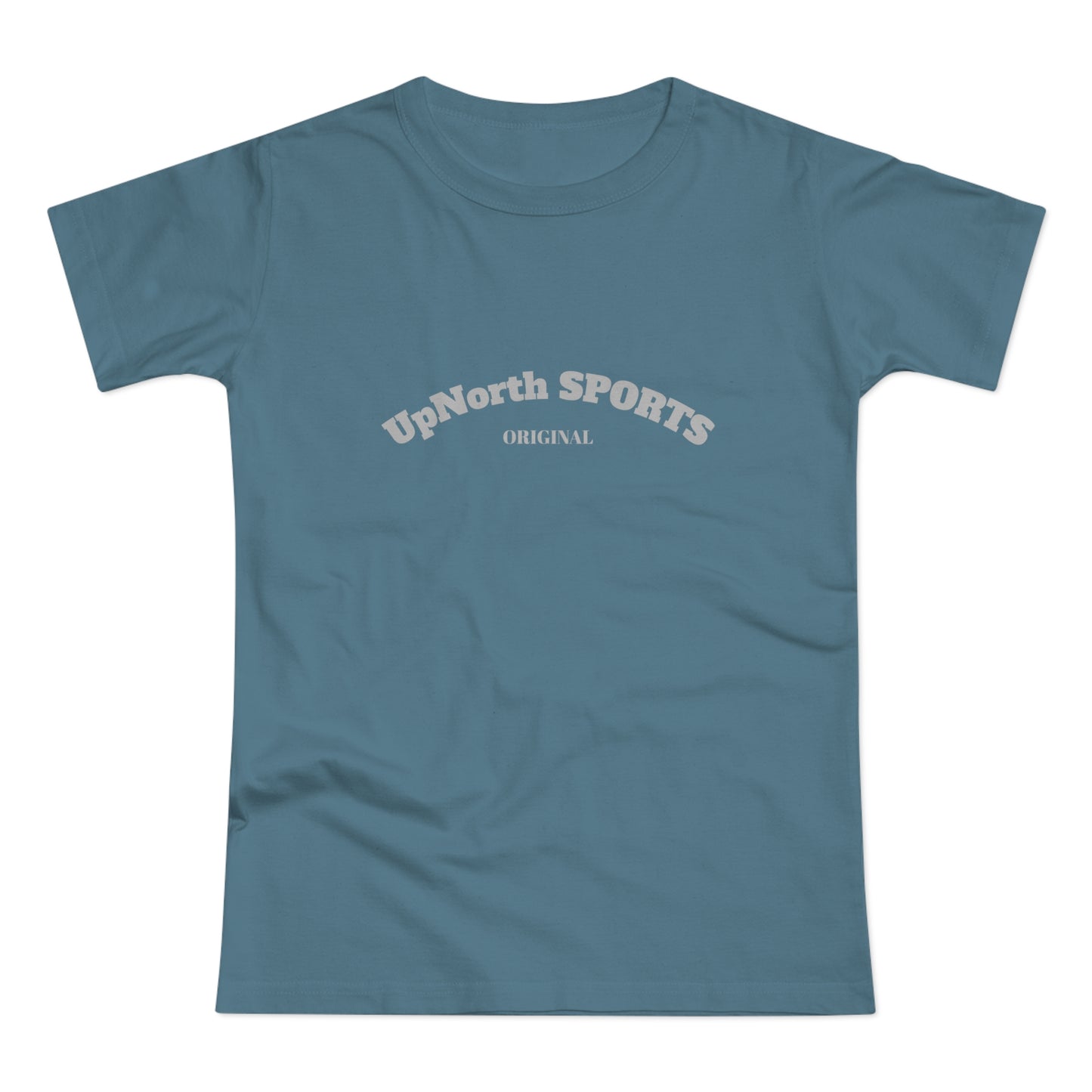 Women T-Shirt stone blue with light grey