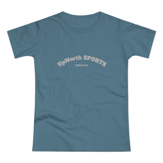 Women T-Shirt stone blue with light grey