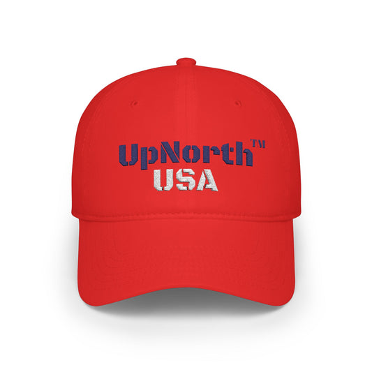 Red UpNorth USA Baseball Cap Printify
