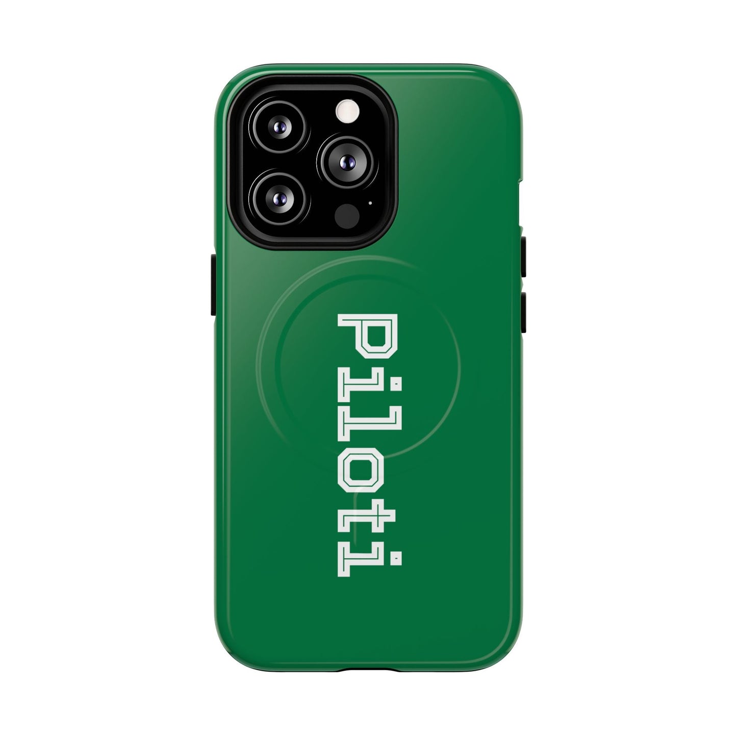 Tough Magnetic iPhone Cases Piloti in dark green Printify