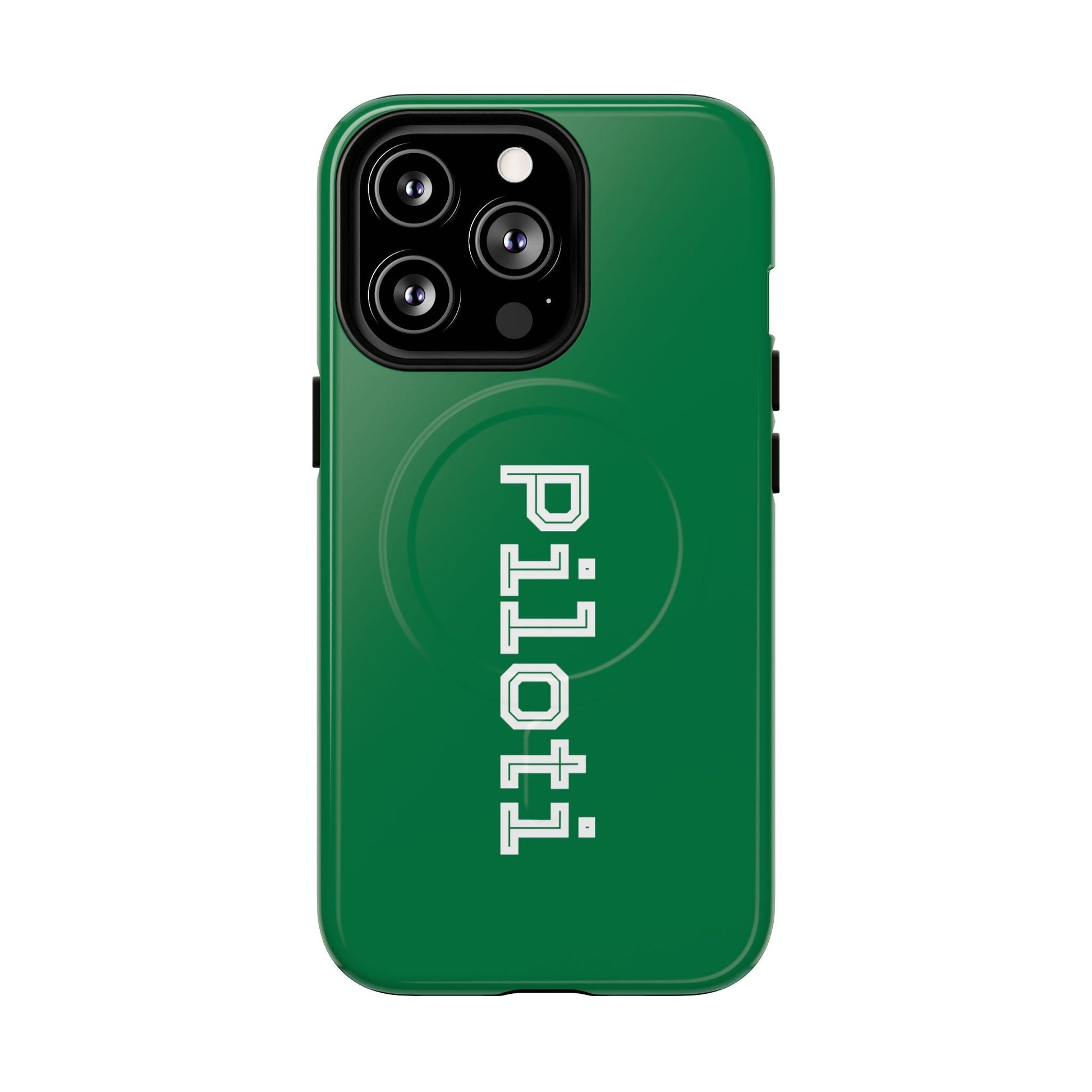 Tough Magnetic iPhone Cases Piloti in dark green Printify