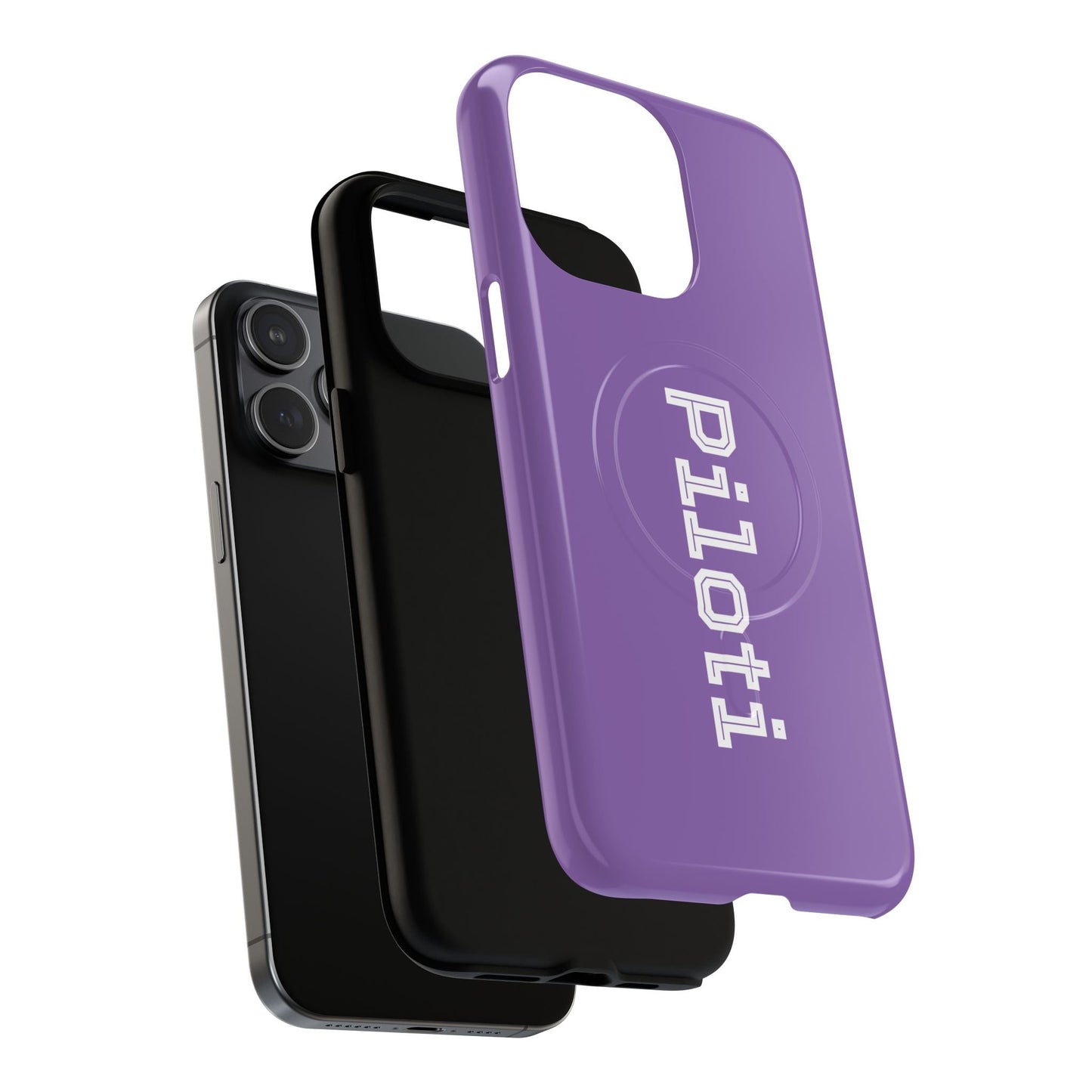 Tough Magnetic iPhone Cases Piloti in light purple Printify