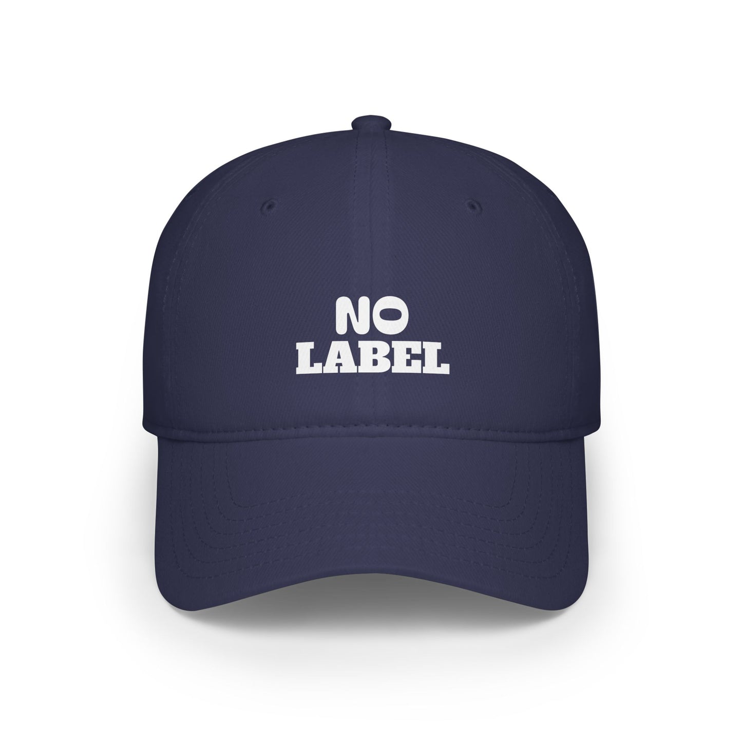 Baseball Cap No Label dark navy and white