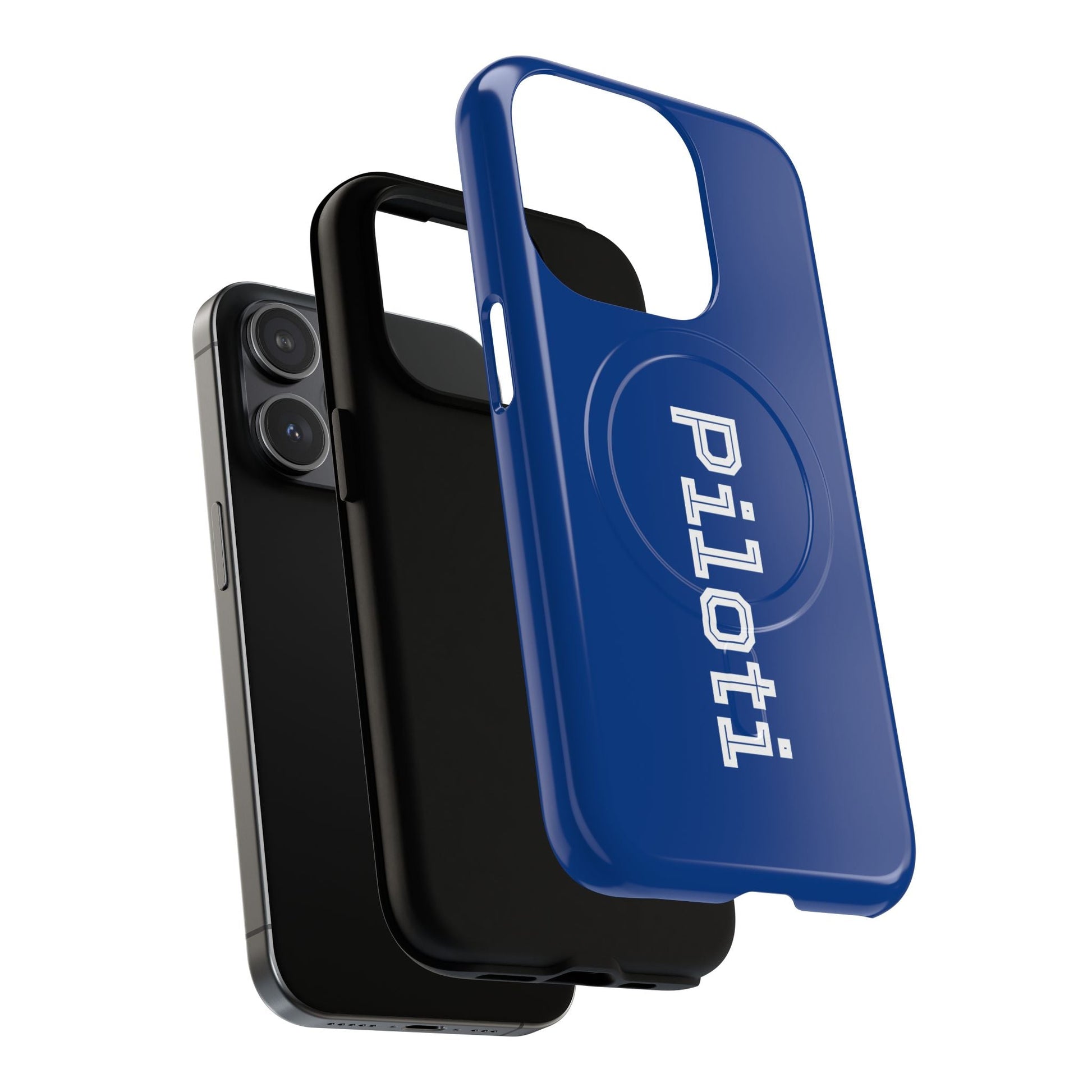 Tough Magnetic iPhone Cases Piloti in navy blue made in matt and gloss finish - UpNorth SPORTS