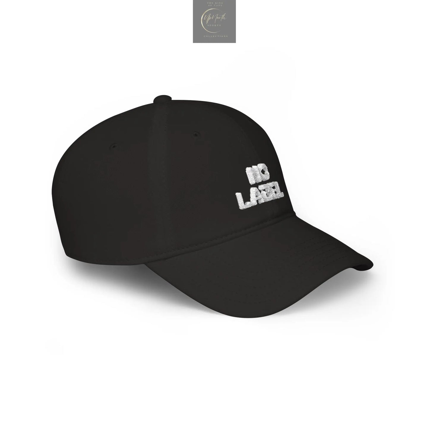 No Label Baseball Cap White Embroidery