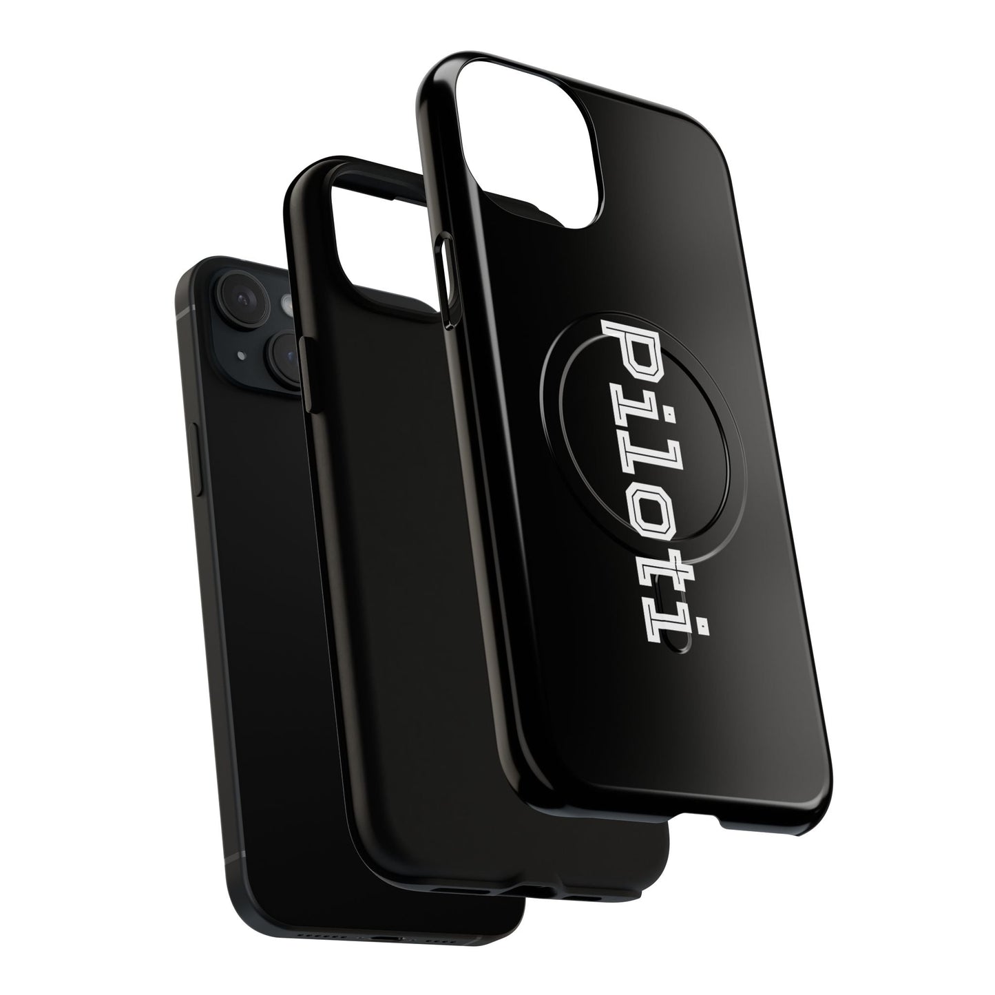 Tough Magnetic iPhone Cases Piloti in black Printify