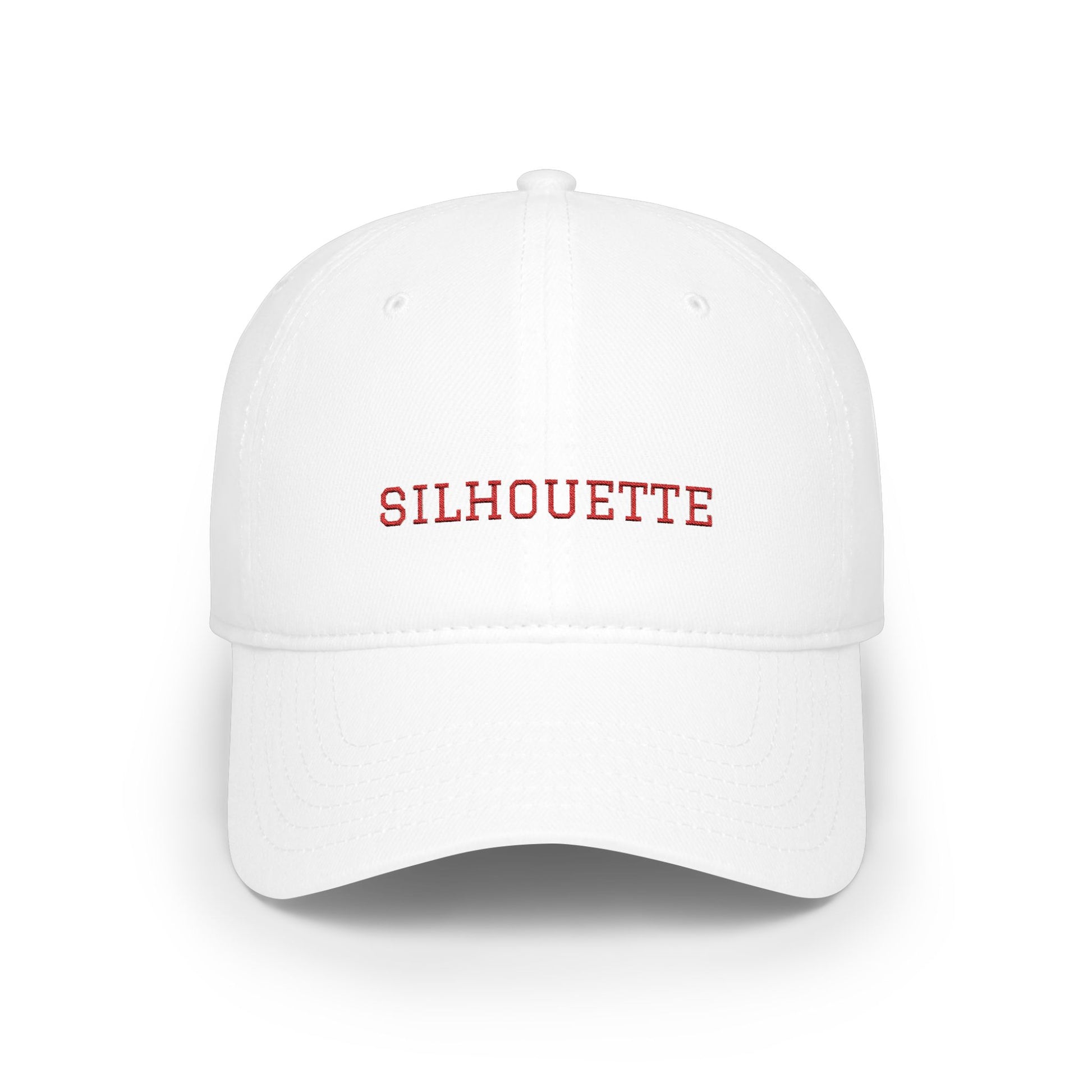White Paparazzi Silhouette Red Baseball Cap front - Paparazzi Original
