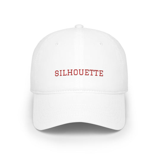 White Paparazzi Silhouette Red Baseball Cap front - Paparazzi Original