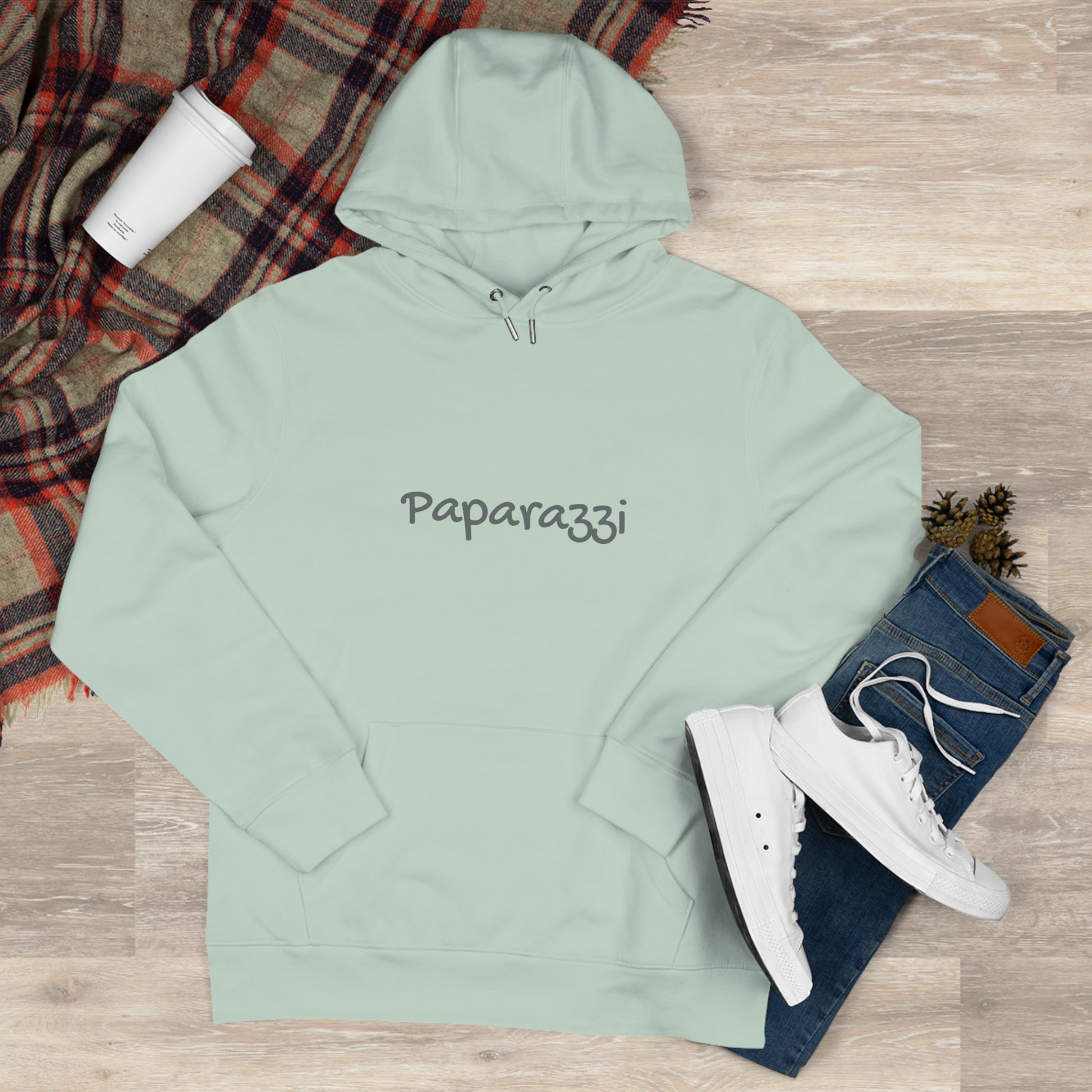 Aqua Green Paparazzi Dark Grey Hoodie Printify