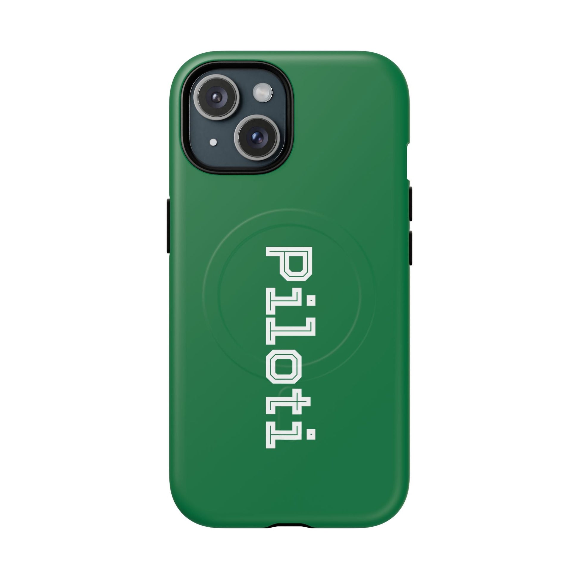 Tough Magnetic iPhone Cases Piloti in dark green Printify