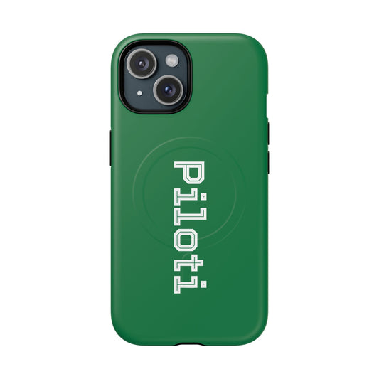 Tough Magnetic iPhone Cases Piloti in dark green made in matt and gloss finish - UpNorth SPORTS