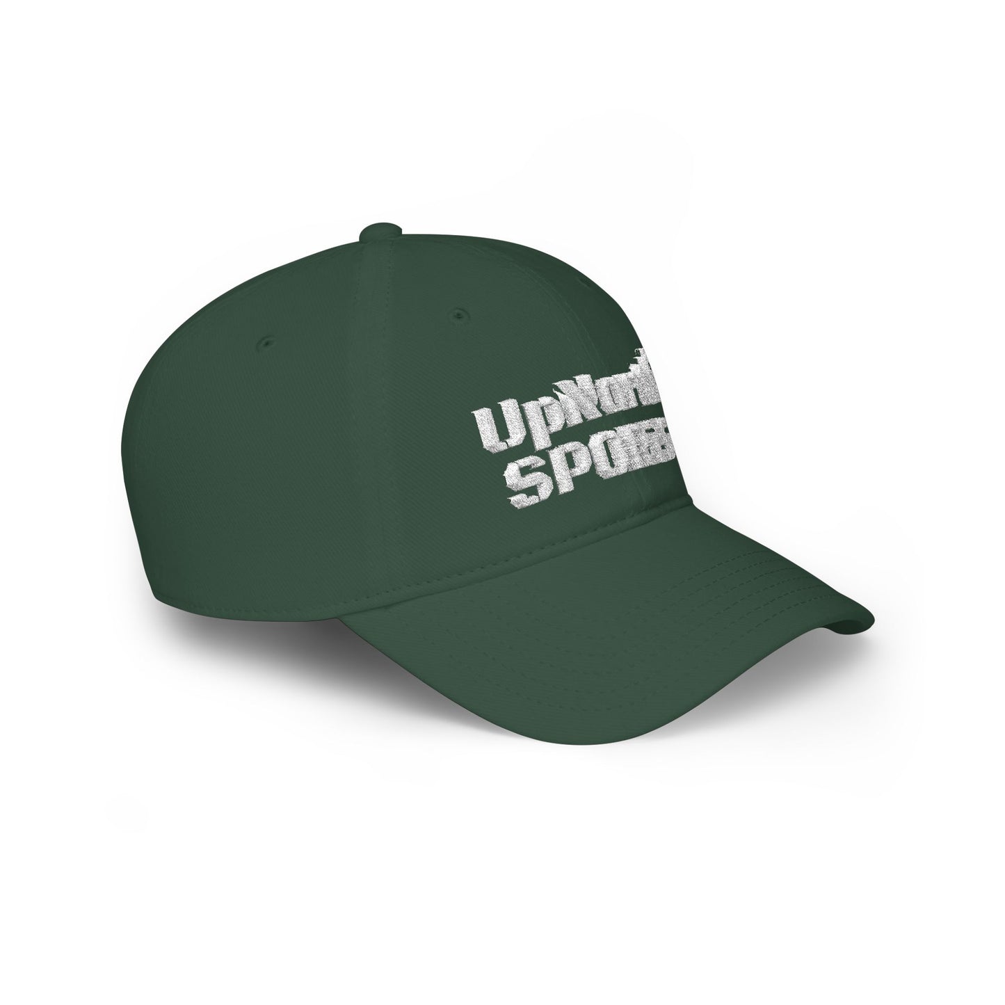 Dark Green UpNorth Sports White Baseball Cap right side - UpNorth SPORTS