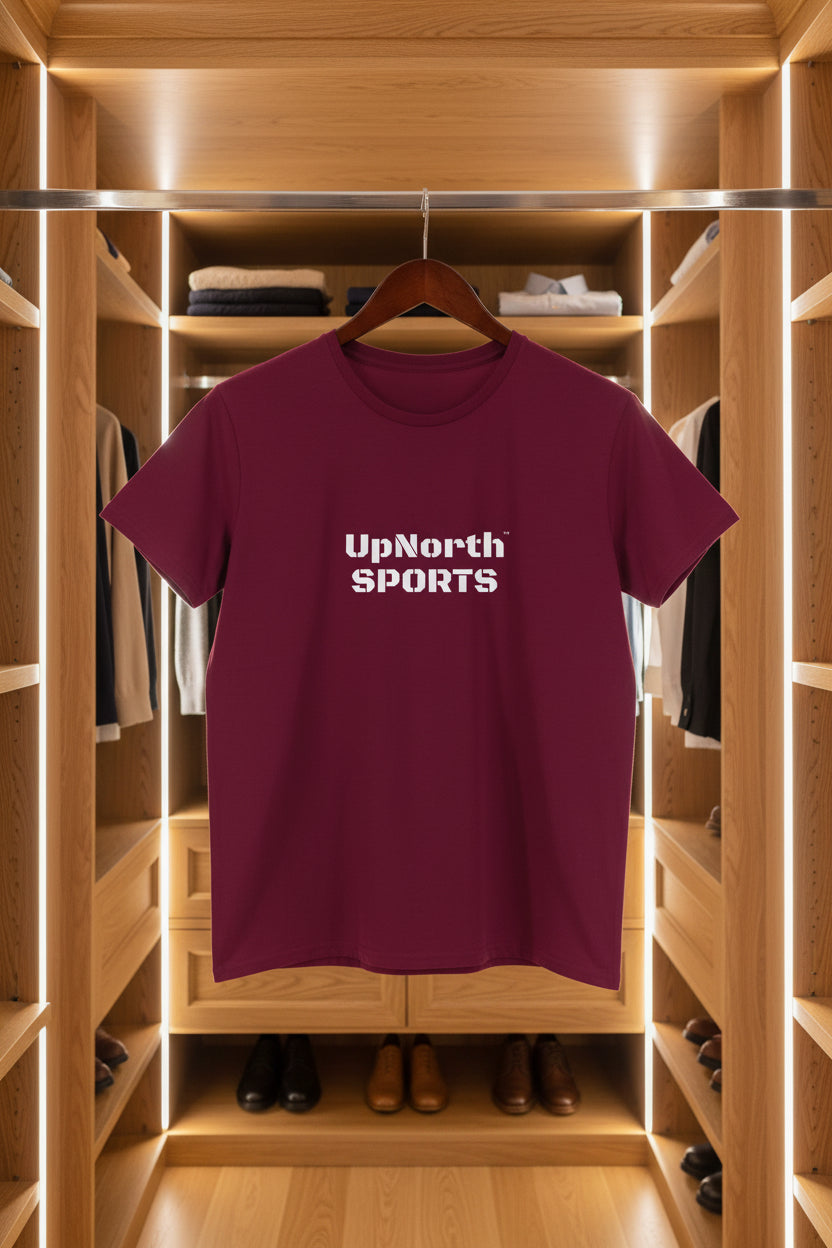 Multiplecolor Whitelabel Unisex Iconic T-Shirt front Burgundy
