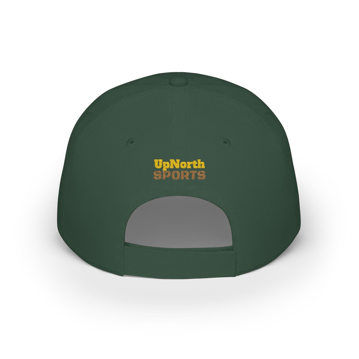 Dark Green Old Gold UpN Baseball Cap backside - UpNorth SPORTS