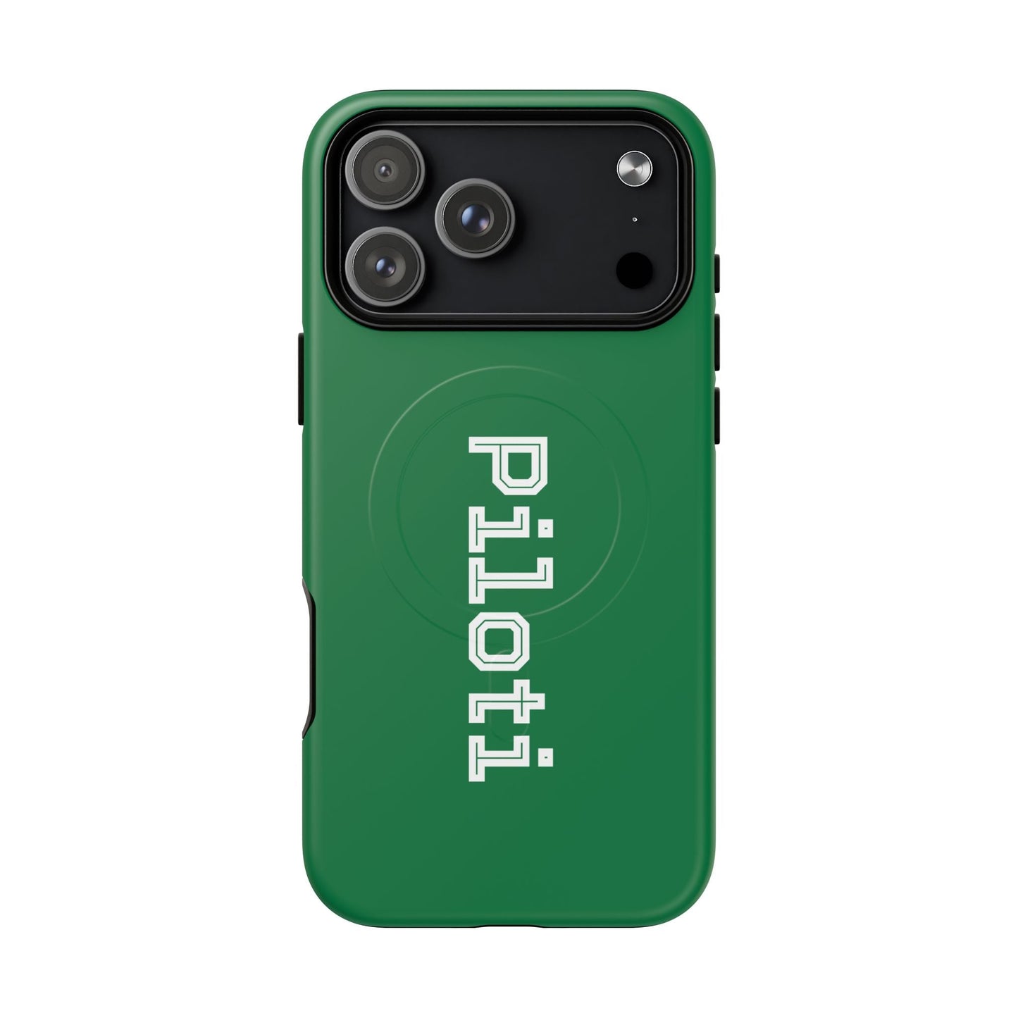 Tough Magnetic iPhone Cases Piloti in dark green Printify
