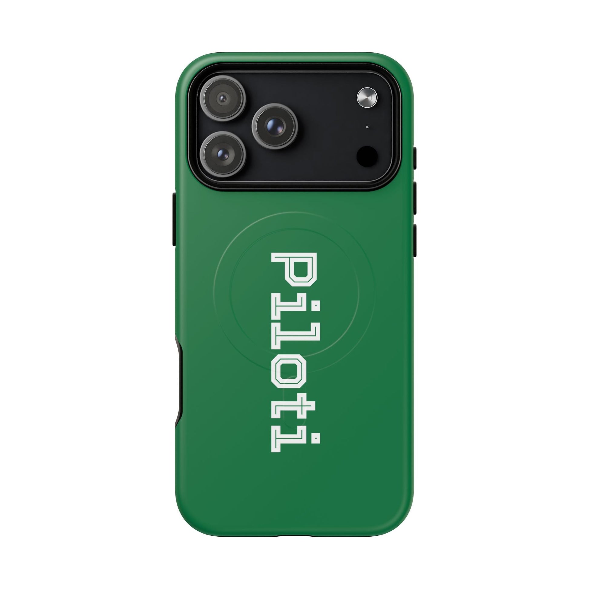 Tough Magnetic iPhone Cases Piloti in dark green Printify