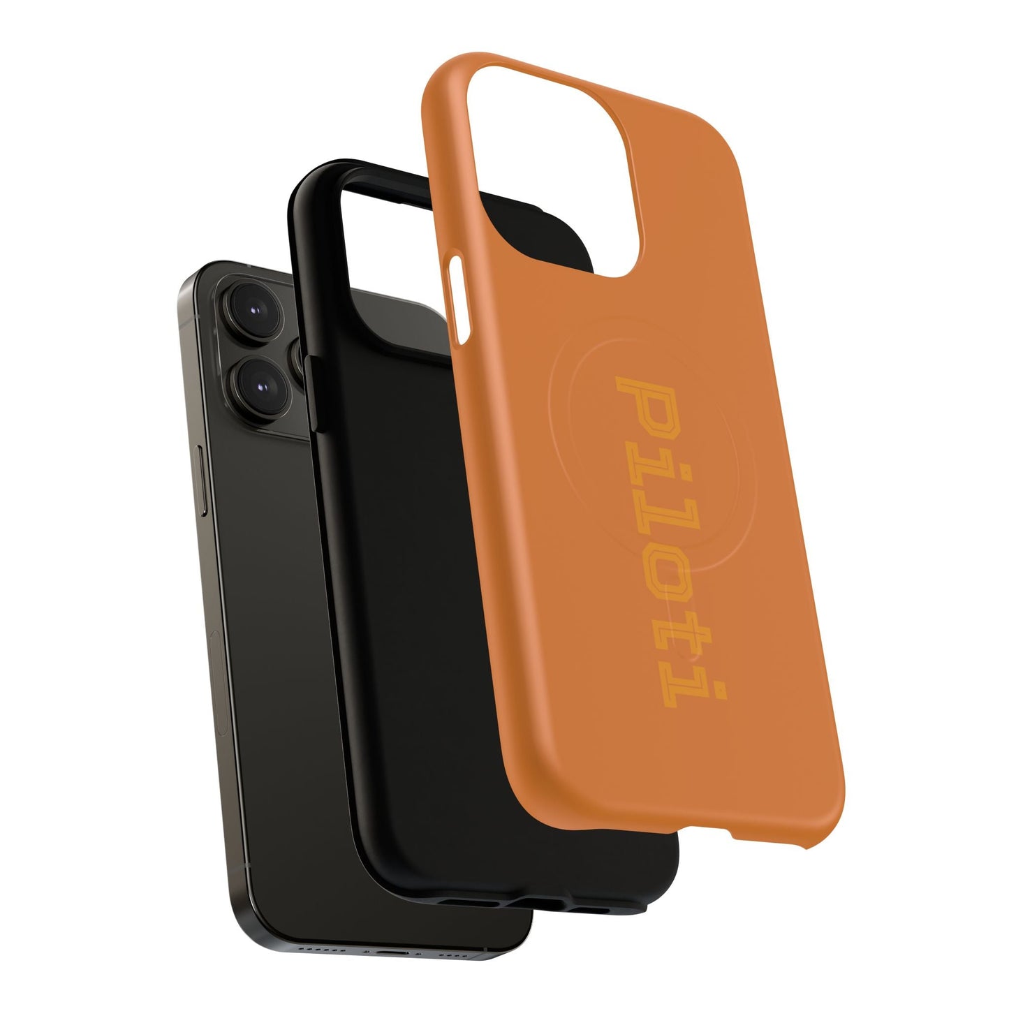 Tough Magnetic iPhone Cases Piloti in orange Printify