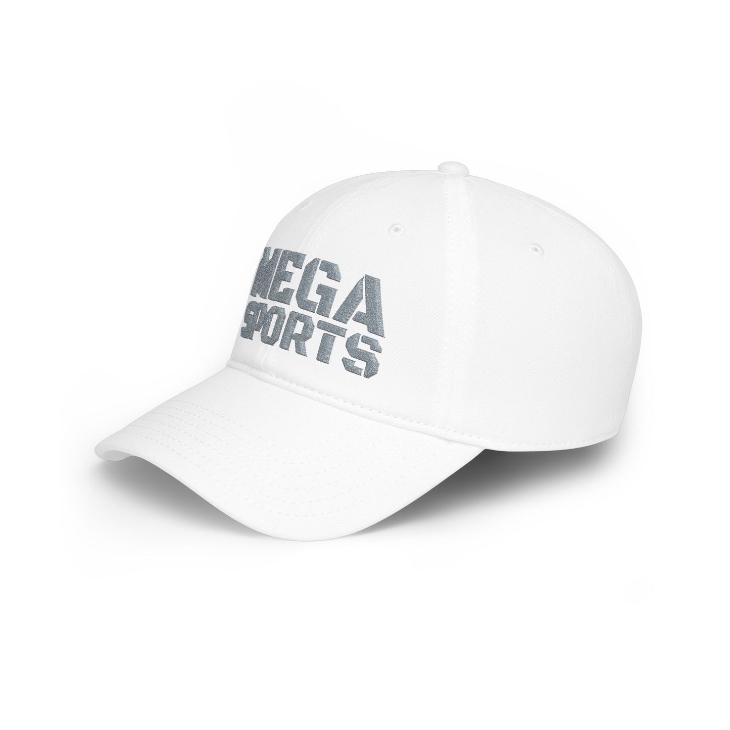 White MEGA Sports Grey Baseball Cap left side - UpNorth SPORTS