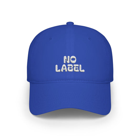 No Label Baseball Cap White Embroidery Printify