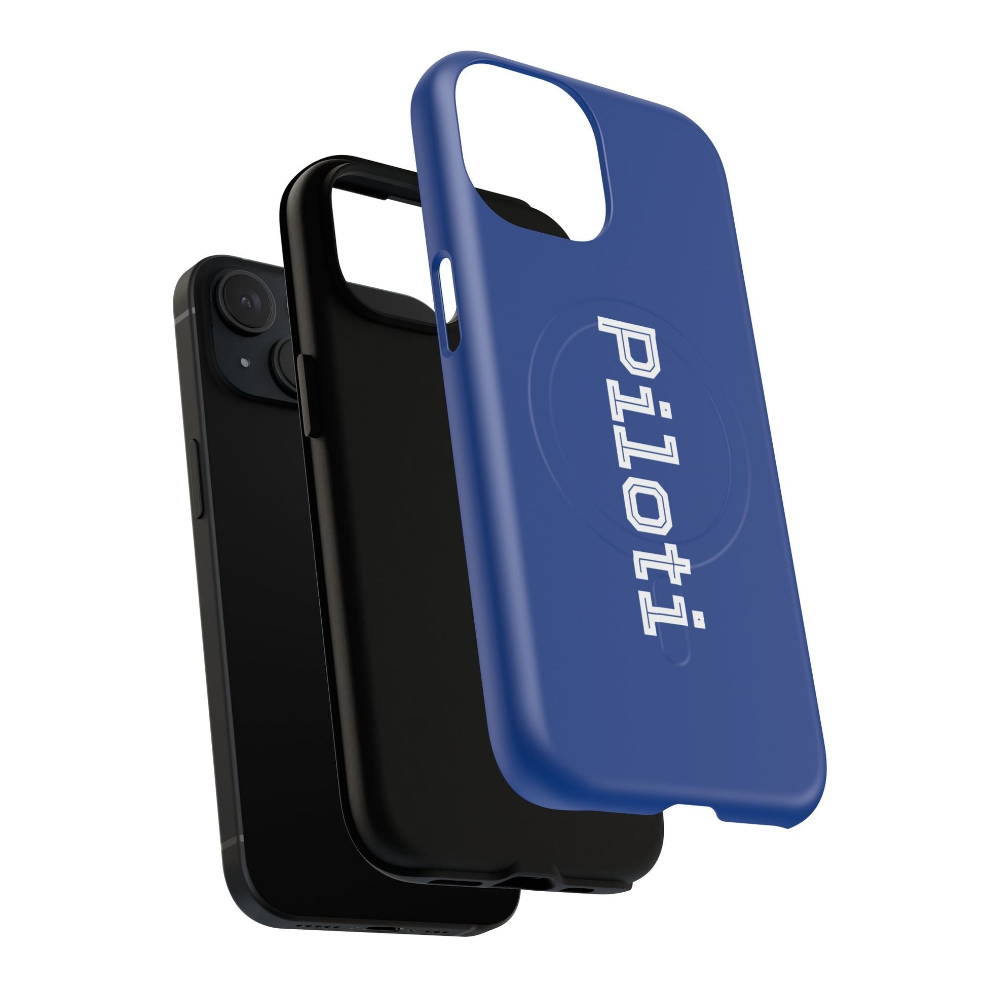 Tough Magnetic iPhone Cases Piloti in navy blue made in matt and gloss finish - UpNorth SPORTS