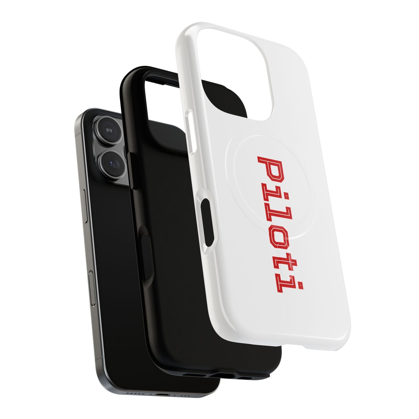 Tough Magnetic iPhone Cases Piloti in white made in matt and gloss finish - UpNorth SPORTS