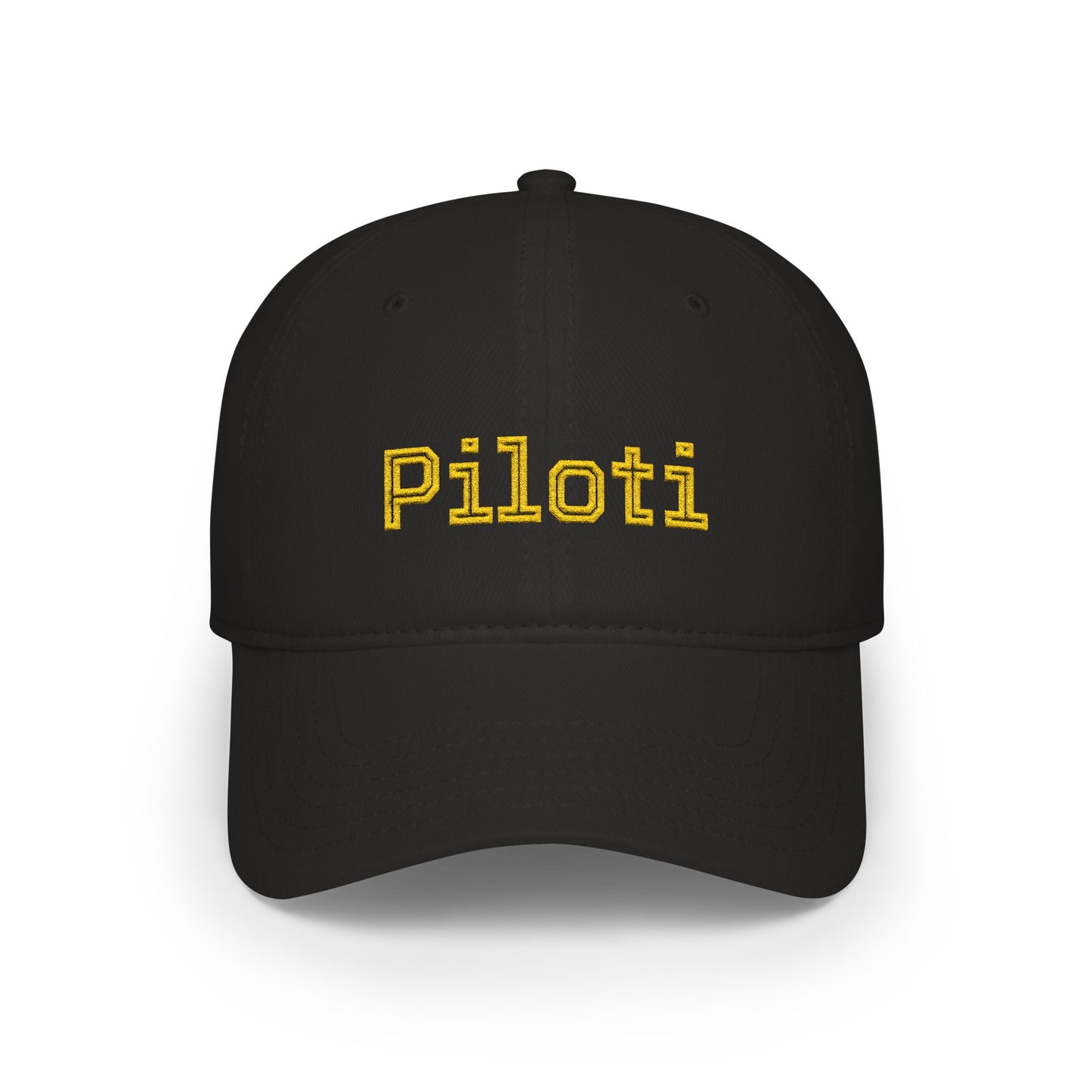 Piloti Baseball Cap Embroidered with Yellow Printify