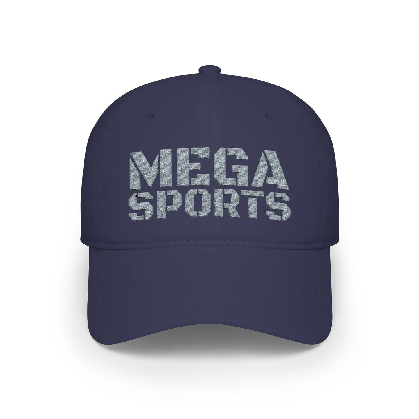 Dark Navy MEGA Sports Grey Baseball Cap frontside - UpNorth SPORTS