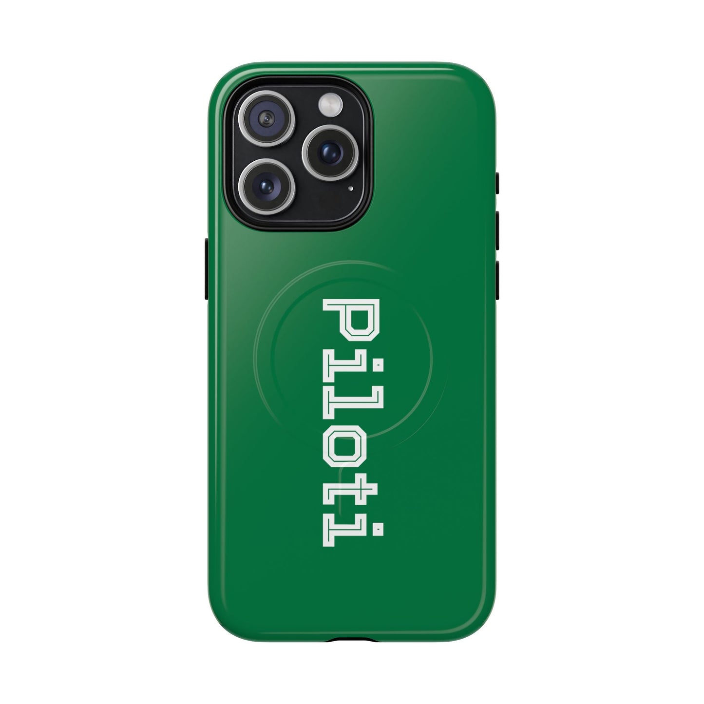Tough Magnetic iPhone Cases Piloti in dark green Printify