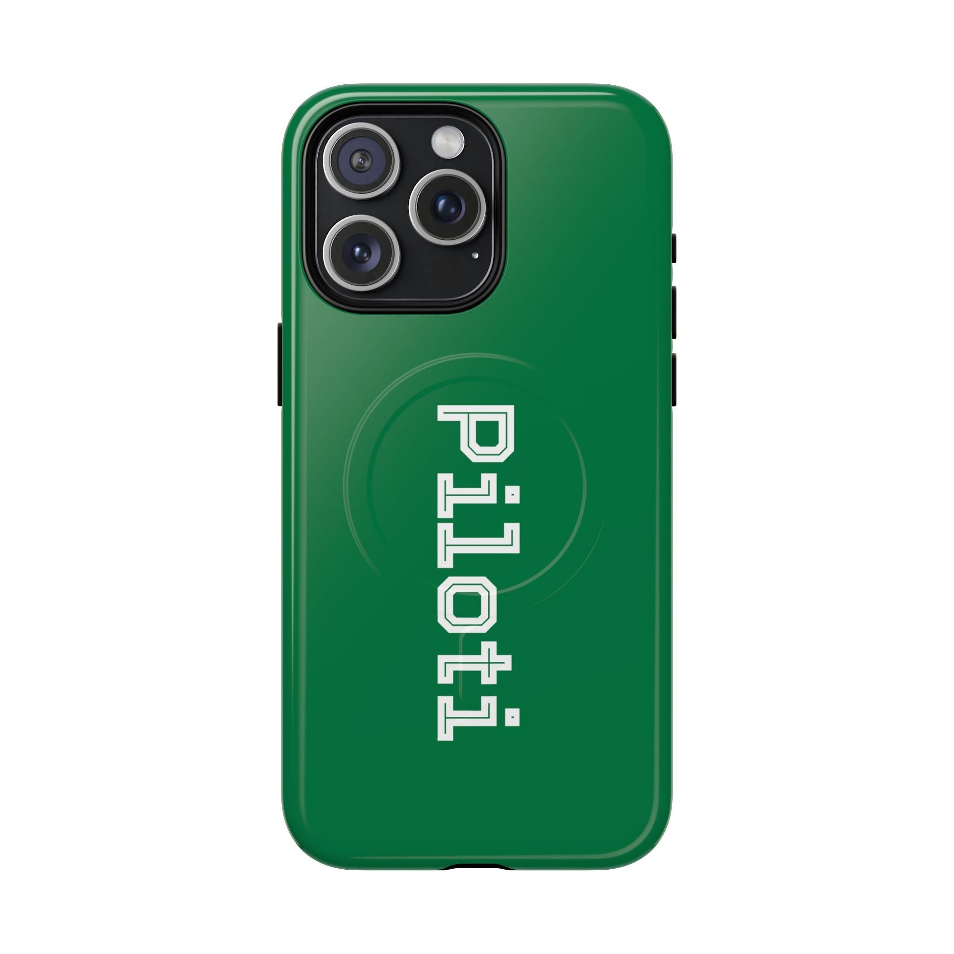 Tough Magnetic iPhone Cases Piloti in dark green Printify