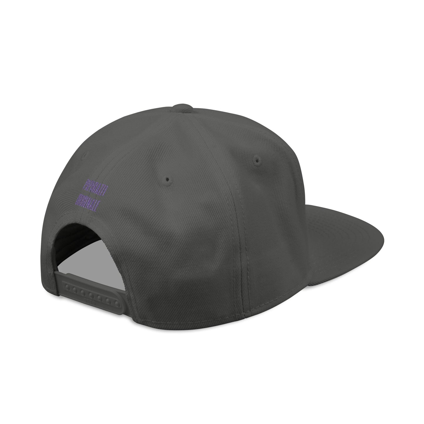 Charcoal Gray Paparazzi Purple Flat Visor Cap back side - Paparazzi Original