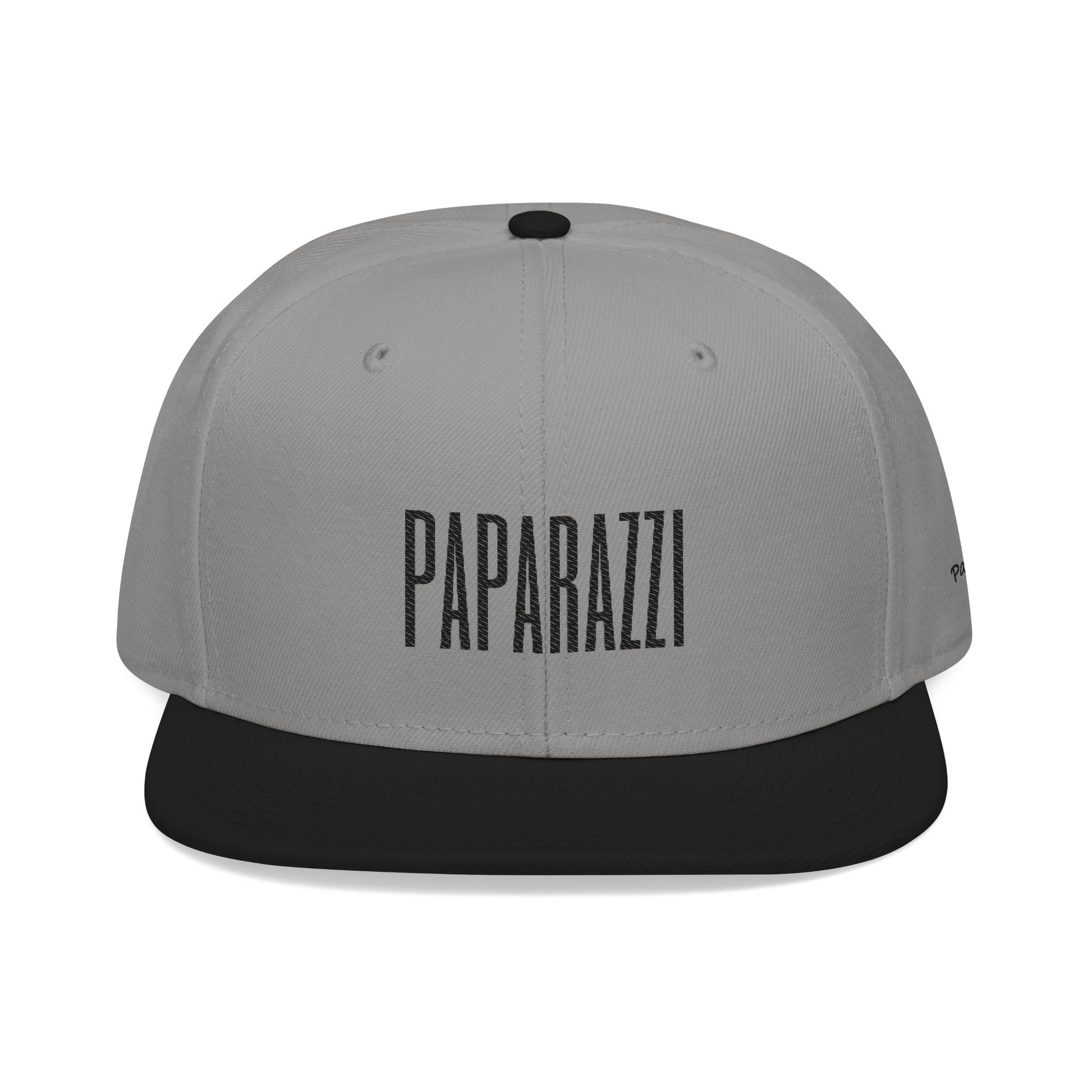 Charcoal Paparazzi Black Flat Visor Cap frontside - Paparazzi Original