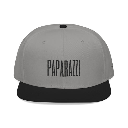 Charcoal Paparazzi Black Flat Visor Cap frontside - Paparazzi Original