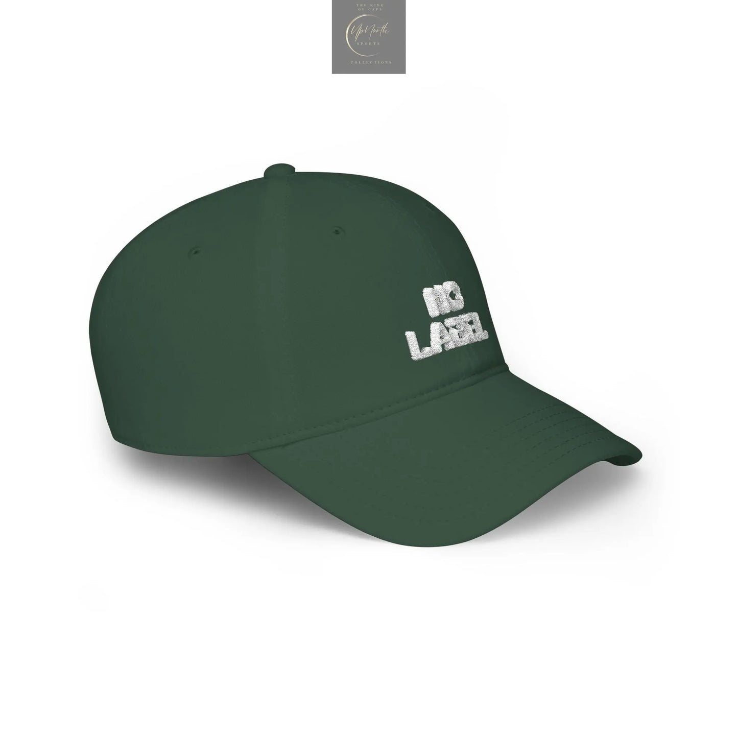 No Label Baseball Cap White Embroidery