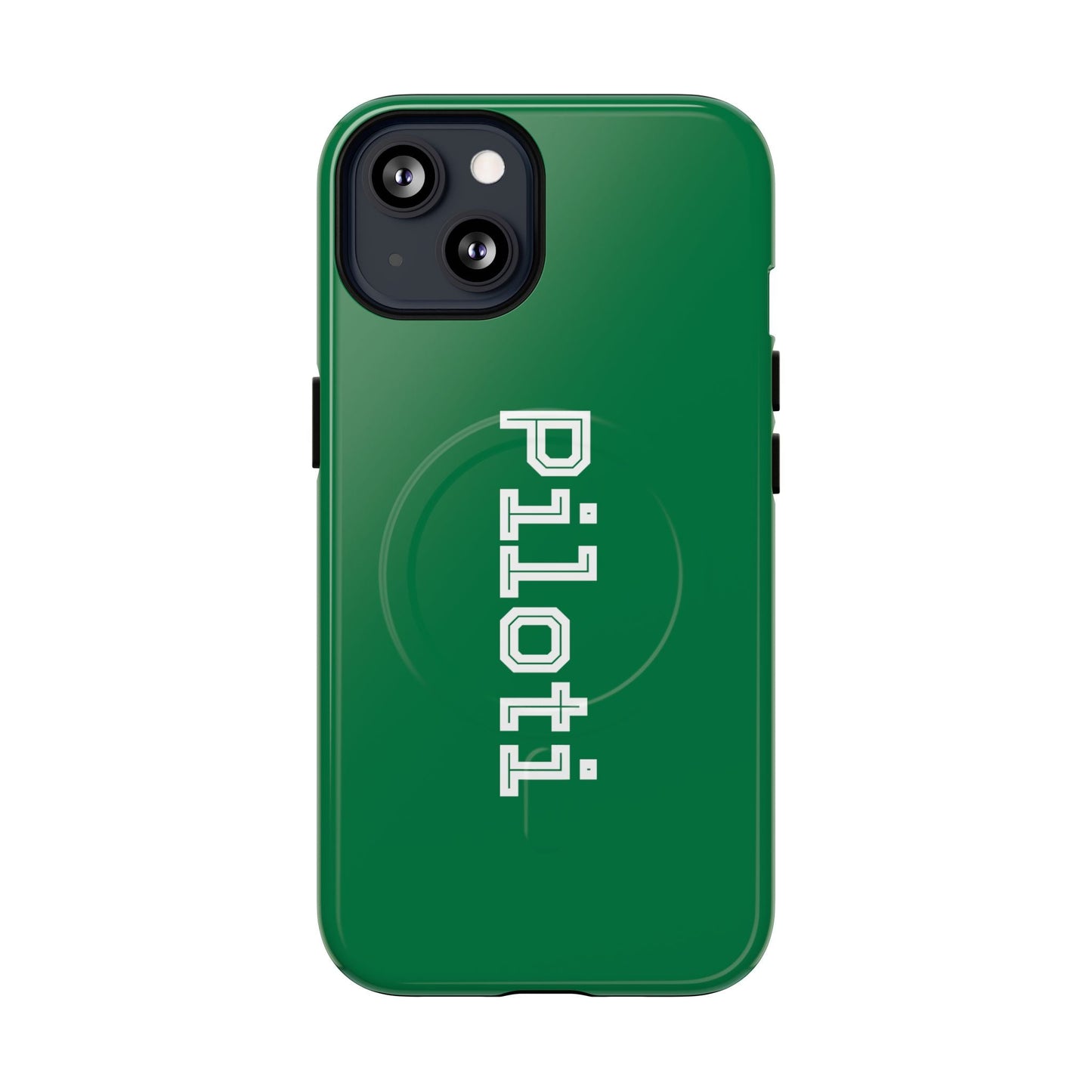 Tough Magnetic iPhone Cases Piloti in dark green Printify