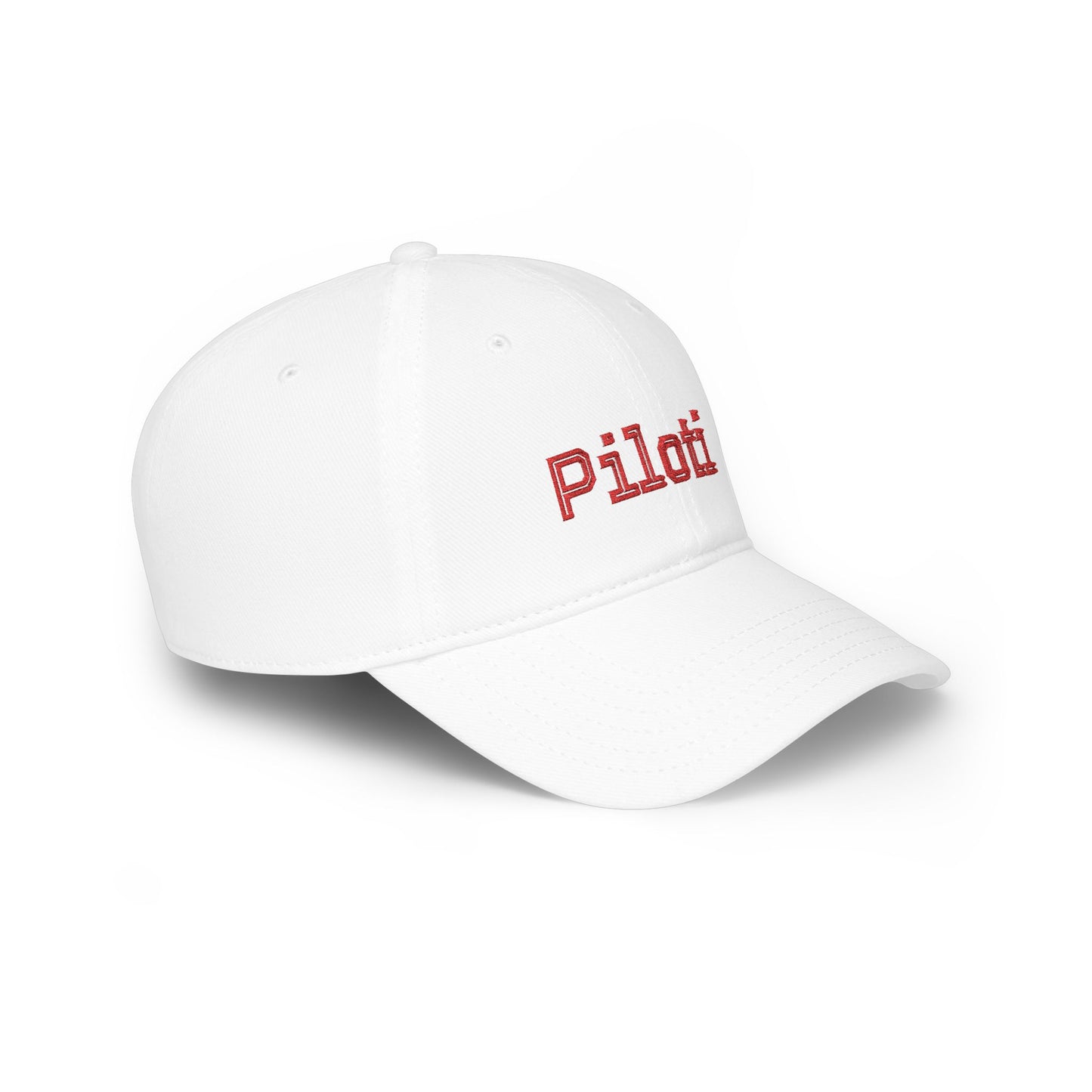 Piloti Baseball Cap Embroidered with Red Printify