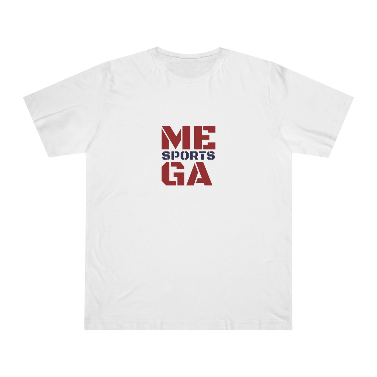 Deluxe White Red MEGASports T-shirt Printify