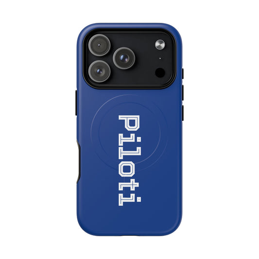 Tough Magnetic iPhone Cases Piloti in navy blue Printify