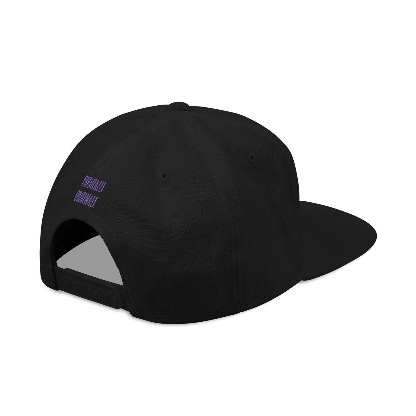 Black Paparazzi Purple Flat Visor Cap back side - Paparazzi Original