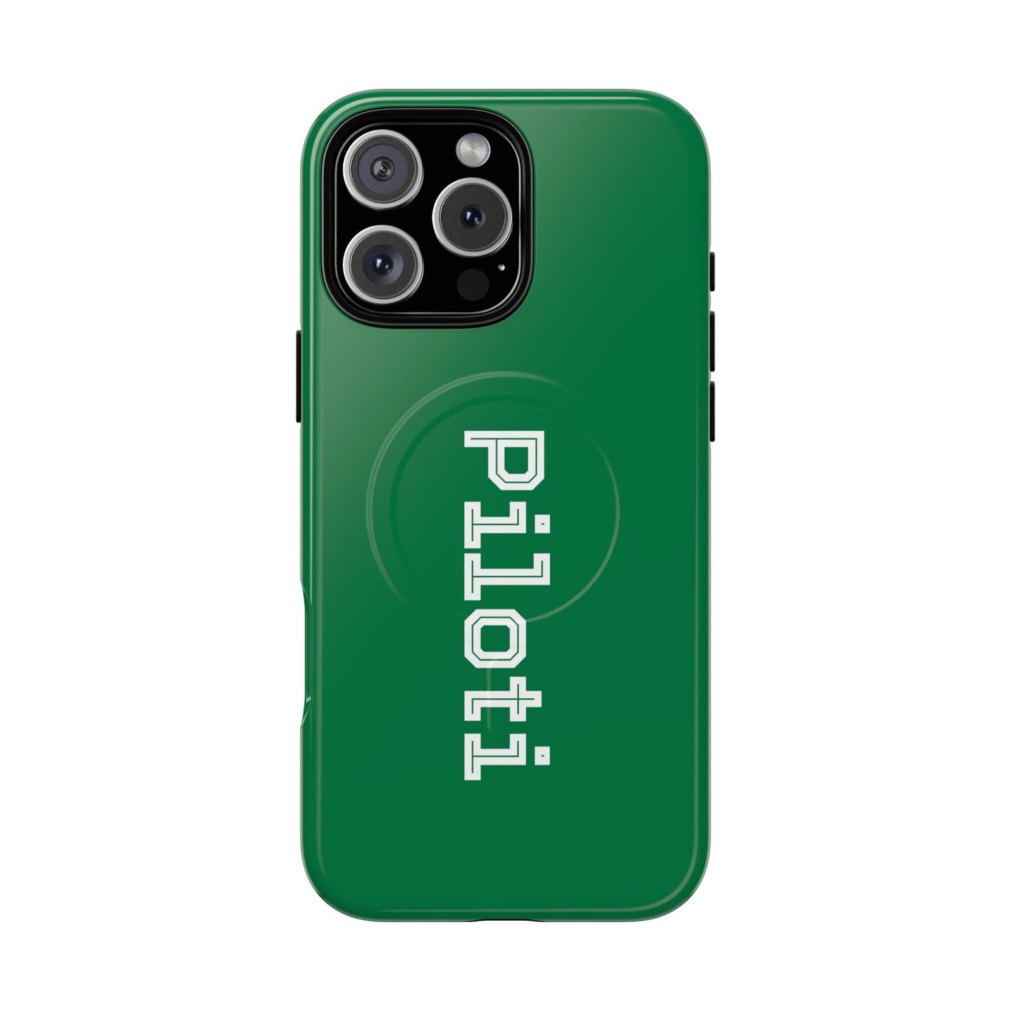 Tough Magnetic iPhone Cases Piloti in dark green Printify